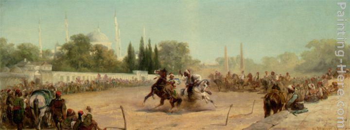 Adolf Schreyer A Horse Race in the Hippodrome